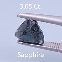 Rough version of Round Brilliant Cut Sapphire