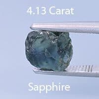 Rough version of Round Brilliant Cut Sapphire