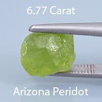 Rough version of Custom Brilliant Emerald Cut Peridot