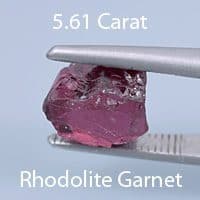 Rough version of Brilliant Square Cut Strawberry Garnet