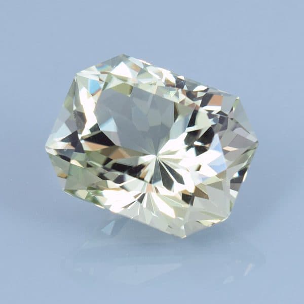 Finished version of Custom Brilliant Emerald Cut Tourmaline