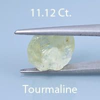 Rough version of Custom Brilliant Emerald Cut Tourmaline