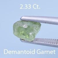 Rough version of Barion Kite Cut Demantoid Garnet