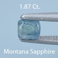 Rough version of Custom Round Brilliant Cut Sapphire