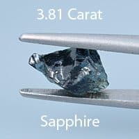 Rough version of Step Arrowhead Cut Sapphire
