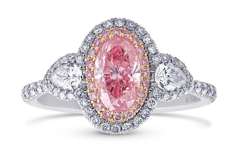 v ring platinum gold all white leibish