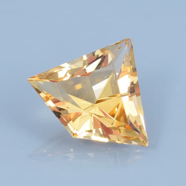 Finished version of Custom Radiant Kite Cut Precious Topaz