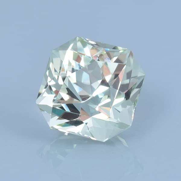 Finished version of Custom Brilliant Square Cut Tourmaline