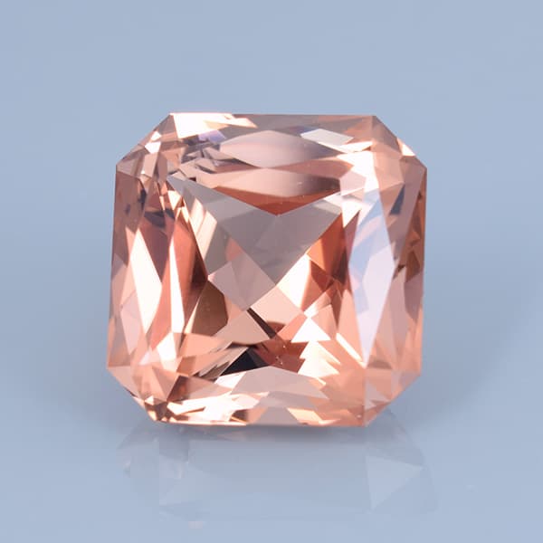 Finished version of Custom Scissors Square Cut Tourmaline