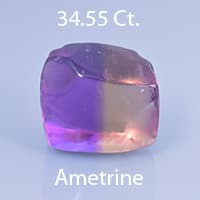 Rough version of Radiant Step Emerald Cut Ametrine