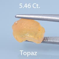 Rough version of Brilliant Oval Cut Imperial Topaz