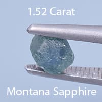 Rough version of Custom Round Cut Sapphire