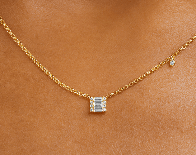 14K Yellow Gold Luxe Diamond Necklace James Allen