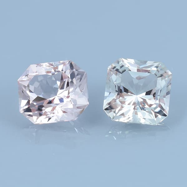 Barion Square and Brilliant Emerald Cut Tourmaline Set