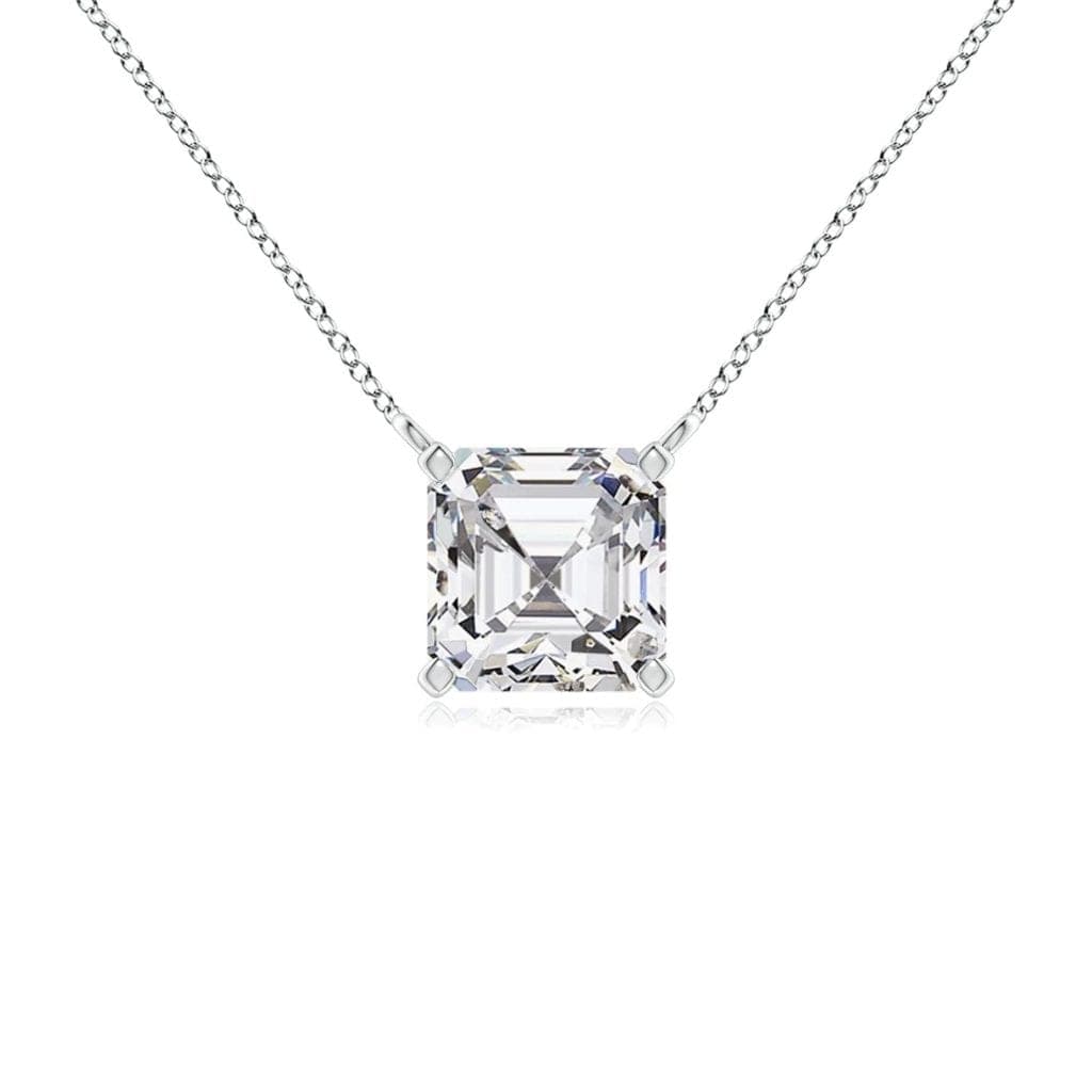 Asscher-Cut Diamond Solitaire Pendant Angara