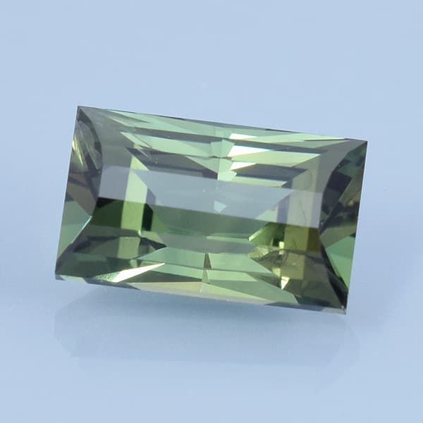 Custom Roll Top Radiant Baguette Cut Sapphire