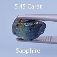 Rough version of Custom Kite Cut Sapphire