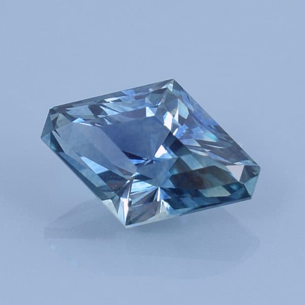 Finished version of Barion Diamond Shape Cut Sapphire