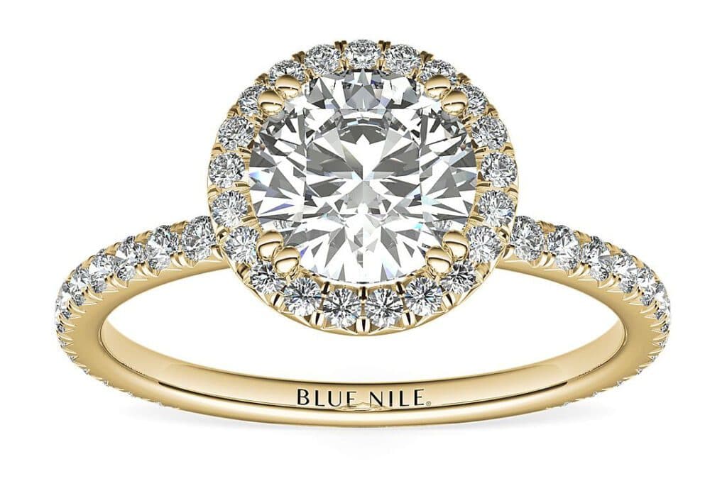 Blue Nile Studio Heiress Halo Diamond Engagement Ring