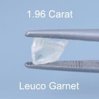 Rough version of Keystone or Short Tapered Baguette Cut Leuco Grossular Garnet