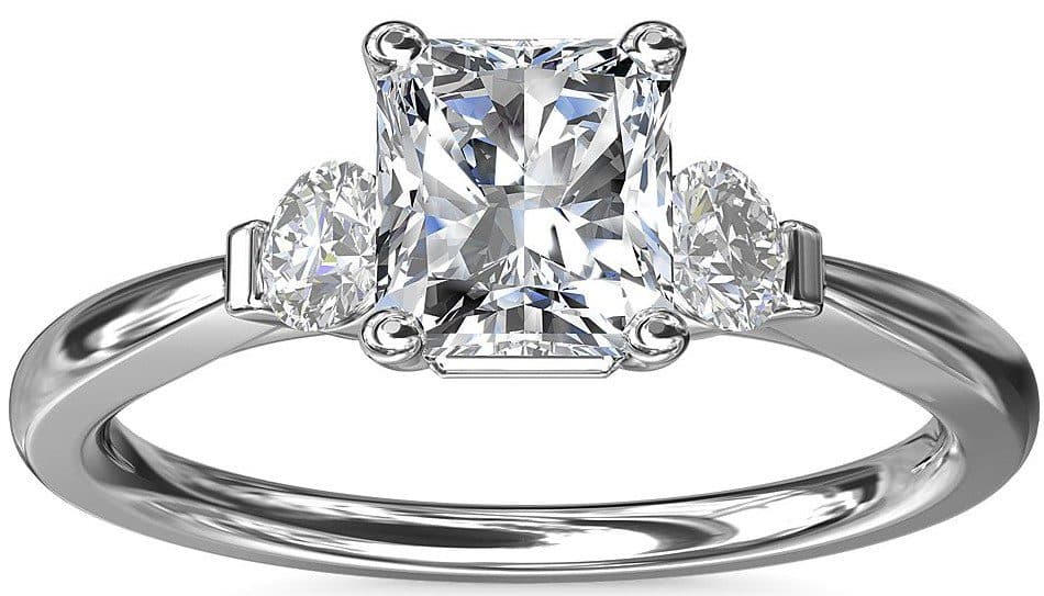 Petite Three-Stone Diamond Engagement Ring Blue Nile