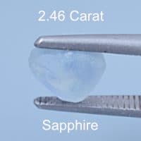 Rough version of Custom Twisted Round Brilliant Cut Sapphire