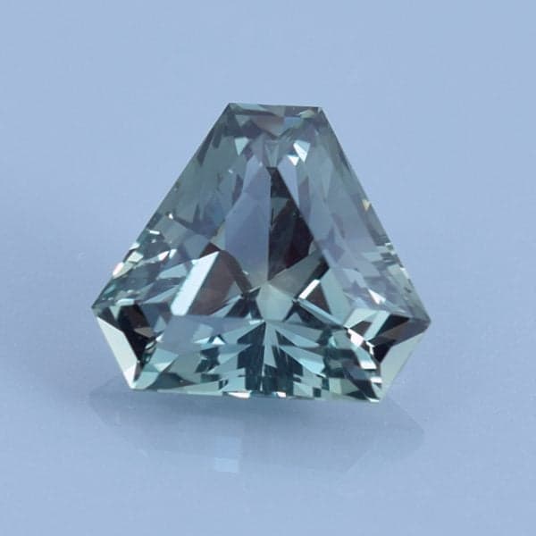 Finished version of Radiant Step Triangle Cut Sapphire