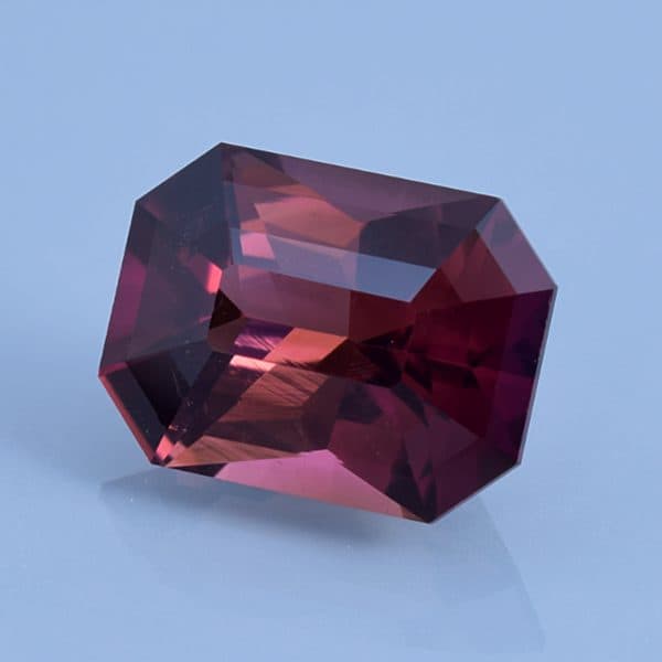 Finished version of Custom Emerald Cut Tourmaline