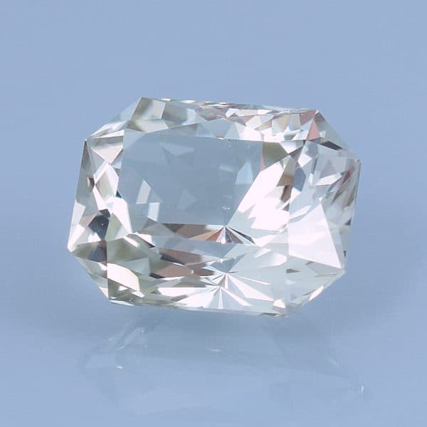 Finished version of Custom Brilliant Emearld Cut Tourmaline