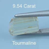 Rough version of Custom Brilliant Emearld Cut Tourmaline