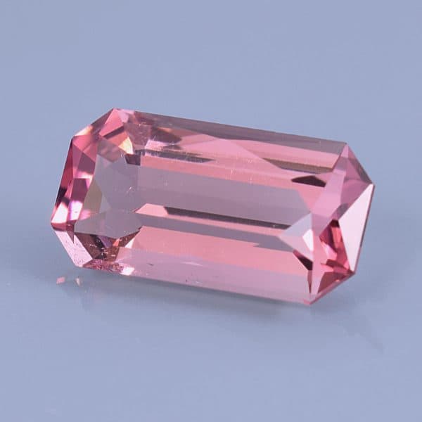 Finished version of Custom Long Emerald Cut Tourmaline