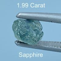 Rough version of Custom Barion Octagon Cut Sapphire