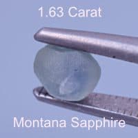 Rough version of Custom Hexagon Cut Sapphire