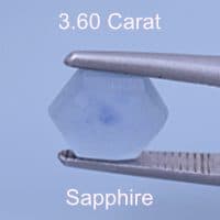 Rough version of Custom Octagon Cut Sapphire