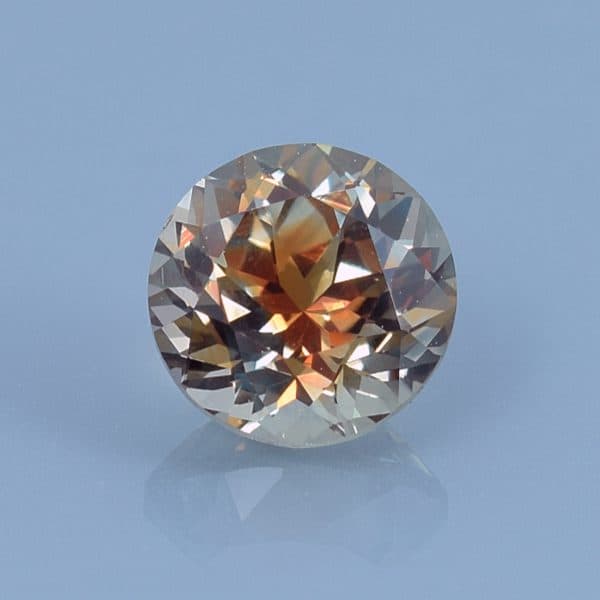 Finished version of Custom Round Brilliant Cut Sapphire