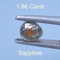 Rough version of Custom Round Brilliant Cut Sapphire
