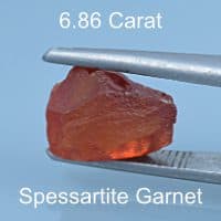 Rough version of Custom Emerald Cut Spessartite Garnet