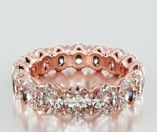 14K Rose Gold Oval Cut Diamond Eternity Ring James Allen
