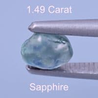 Rough version of Custom Long Hexagon Cut Sapphire