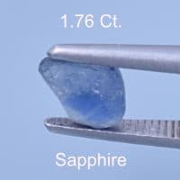 Rough version of Step Arrowhead Cut Sapphire