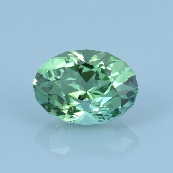Finished version of Custom Brilliant Oval Cut Tourmaline