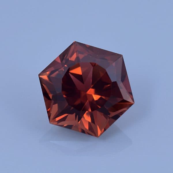 Finished version of Custom Hexagon Cut Tourmaline