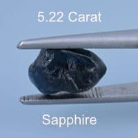 Rough version of Custom Rose Cut Cut Sapphire