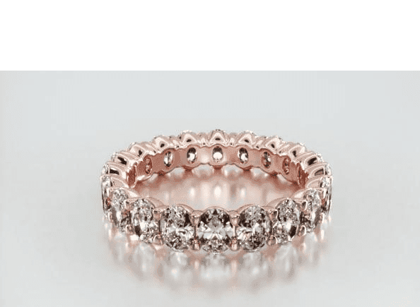 14K Rose Gold Oval Cut Diamond Eternity Ring James Allen