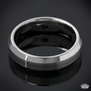 Mirror Edge Wedding Ring by Benchmark White Flash