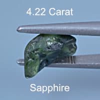 Rough version of Step Horsehead Cut Sapphire