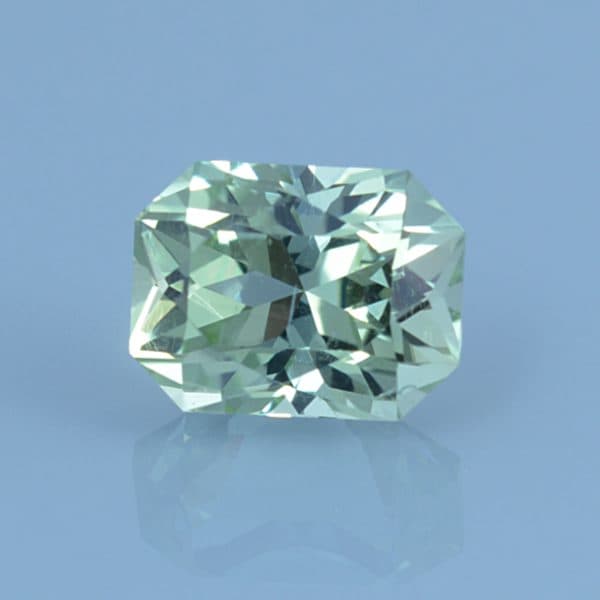 Finished version of Custom Brilliant Emerald Cut Tournaline