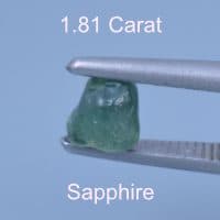 Rough version of Asscher Style Square Enerald Cut Sapphire