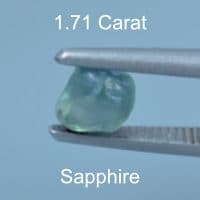 Rough version of Custom Octagon Cut Sapphire