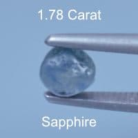 Rough version of Custom Round Cut Sapphire